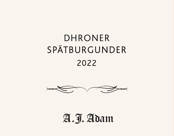 VDP Weingut A. J. Adam Dhroner Spätburgunder Ortswein Flasche

