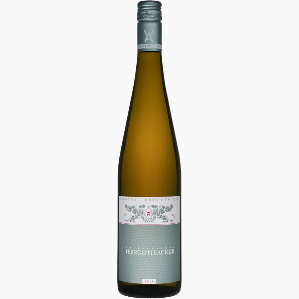 Deidesheimer Herrgottsacker Riesling erste Lage Weingut Andres Weinflasche